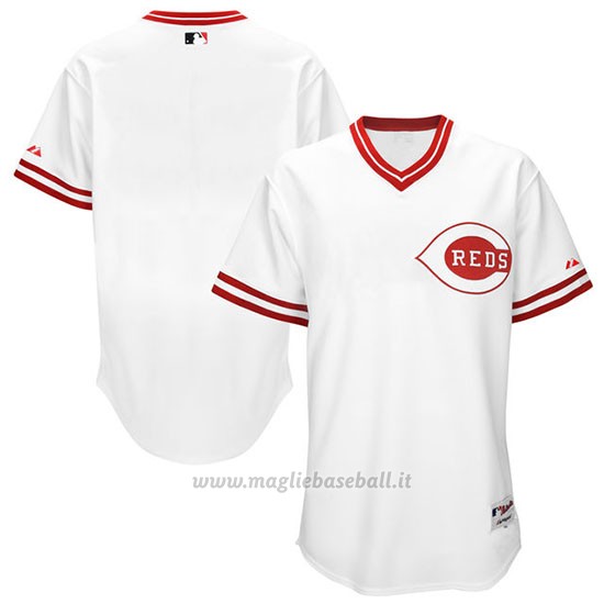 Maglia Baseball Uomo Cincinnati Reds Turn Back The Clock Bianco